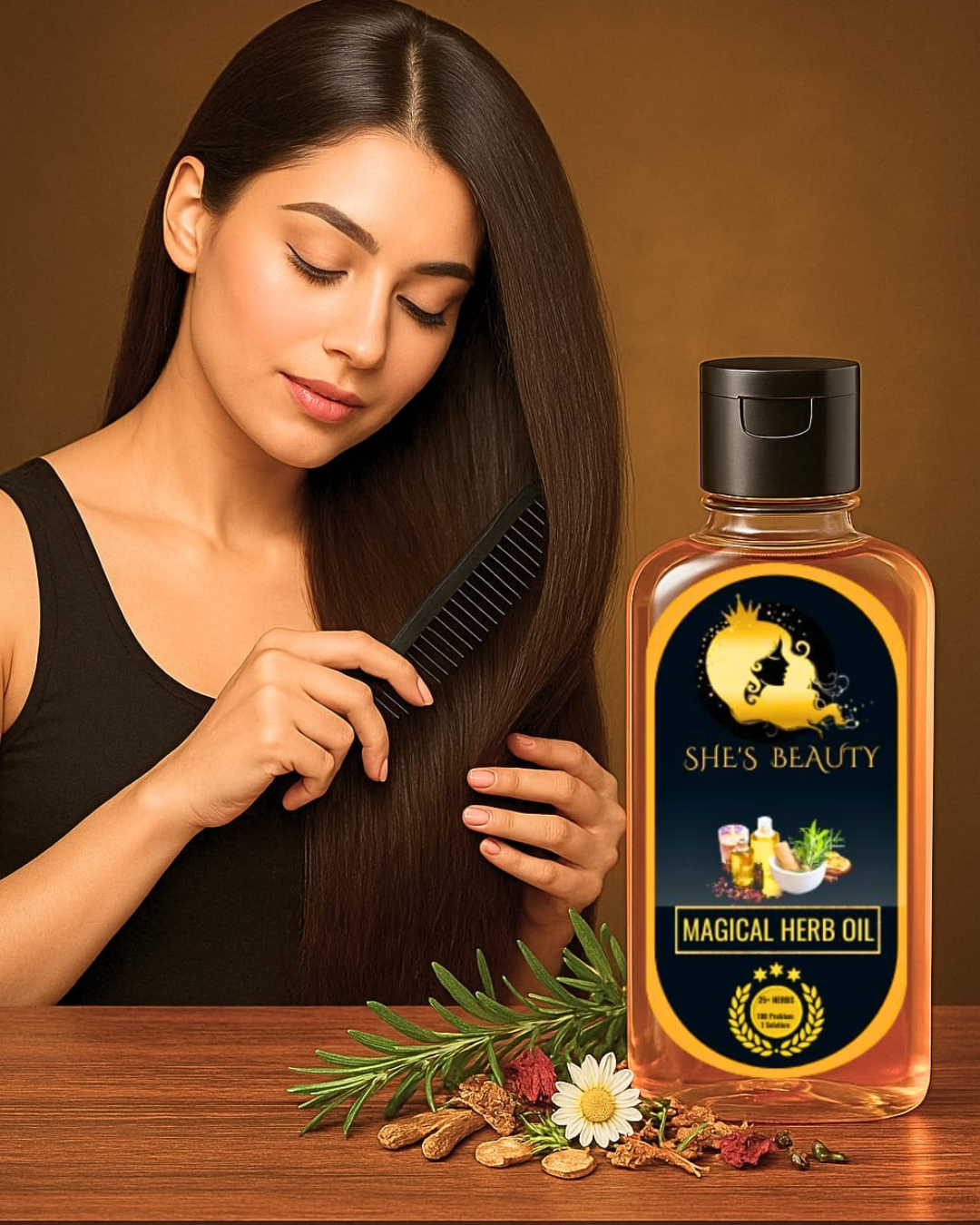 Magical Herb Hair Oil – 100% Natural Solution for Hair Growth & Strength 100ML