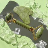 Jade Roller Facial Massager with Gua Sha Tool